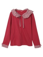 【ピンクハウス/PINK HOUSE】のギンガムチェックフリル襟使いカットソー 人気、トレンドファッション・服の通販 founy(ファニー) ファッション Fashion レディースファッション Fashion for Women トップス・カットソー Cut & Sew Tops カットソー・ベーシックTシャツ Cut-and-Sewn Tops / Stretch Tees & Basics インナー Innerwear カットソー Cut and Sewn Top ギンガム Gingham, Gingham Fabric シルケット Silket, Silky Cotton チェック Check, Plaid, Tartan バランス Balance, Style Balance パッチワーク Patchwork, Mixed Fabric フリル Frill, Ruffle プリント Print, Printed Pattern リボン Ribbon, Bow エレガント 上品 Elegant thumbnail アカ|ID: prp329100004787198 ipo3291000000034929659