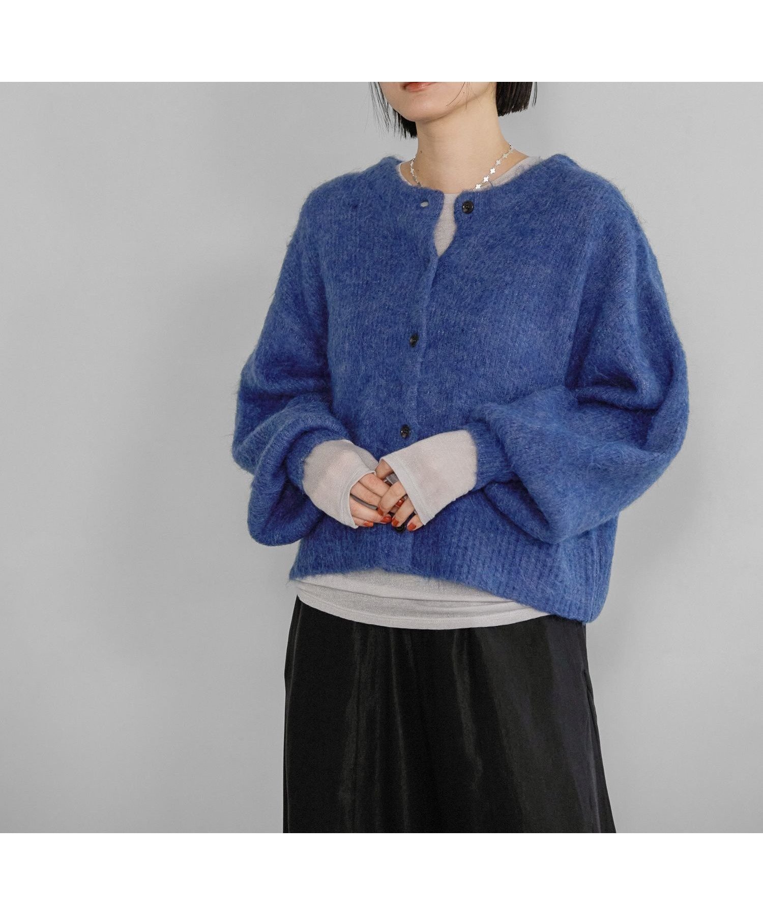 【アパートバイローリーズ/apart by lowrys】の【WEB限定】5G2WAYクルーカーディガン インテリア・キッズ・メンズ・レディースファッション・服の通販 founy(ファニー) 　ファッション　Fashion　レディースファッション　Fashion for Women　トップス・カットソー　Cut & Sew Tops　カーディガン・羽織り　Layered Style Cardigans　インナー　Innerwear　カーディガン　Cardigan, Knitwear　フェミニン　Feminine, Girly　人気　Popular, Best Seller　冬　Winter / This Winter　羽織　Haori, Light Jacket　ブルー85|ID: prp329100004787208 ipo3291000000034896434