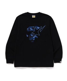 【ア ベイシング エイプ/A BATHING APE】のCOLOR CAMO APE FACE STA LS TEE 人気、トレンドファッション・服の通販 founy(ファニー) ファッション Fashion レディースファッション Fashion for Women インナー Innerwear スリーブ Sleeve, Long Sleeve / Short Sleeve フロント Front, Front Design プリント Print, Printed Pattern モチーフ Motif, Design Theme ラバー Rubber, Rubber Sole ロング Long, Long-Length |ID:prp329100004787220