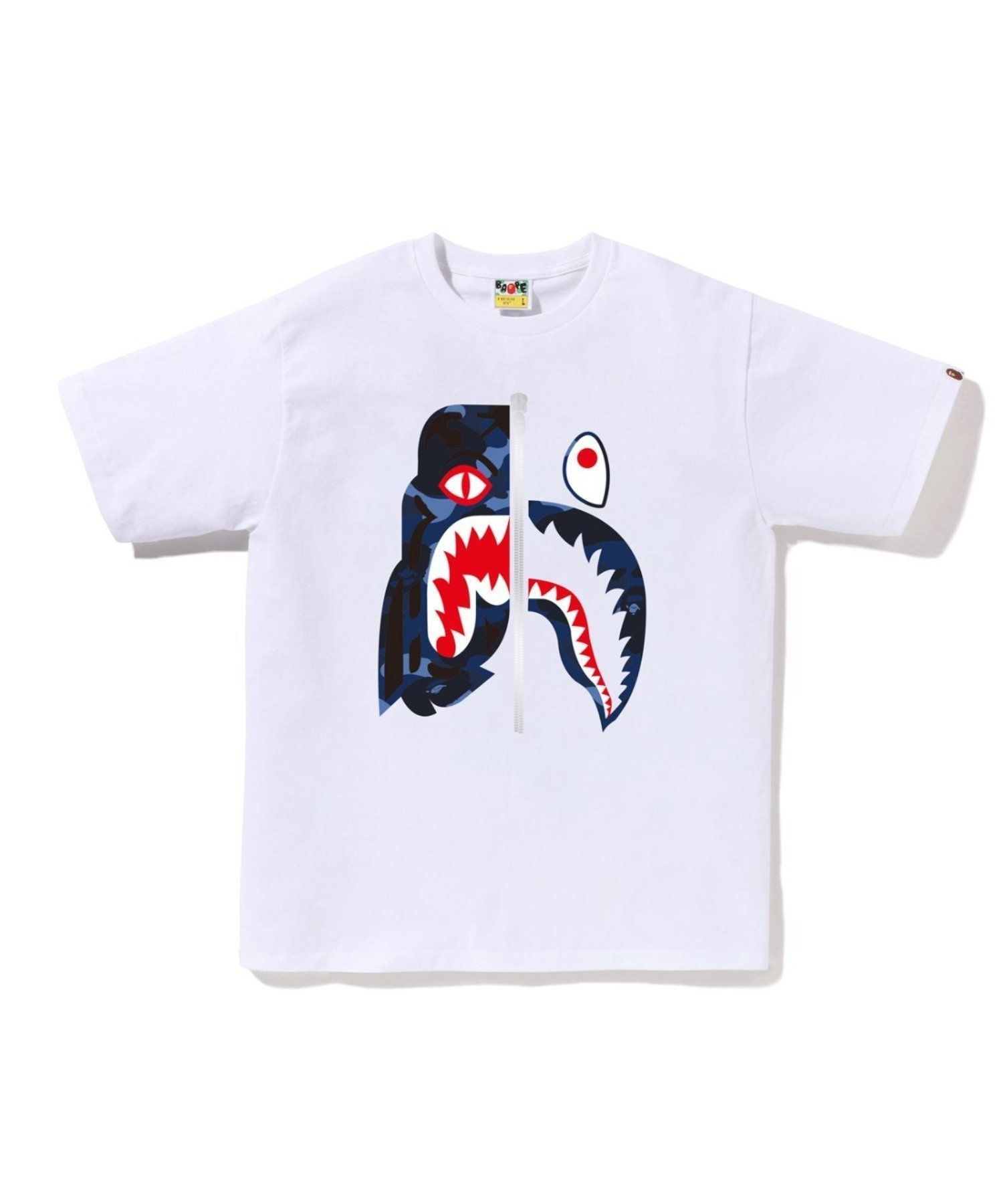 【ア ベイシング エイプ/A BATHING APE】のCOLOR CAMO TIGER SHARK TEE インテリア・キッズ・メンズ・レディースファッション・服の通販 founy(ファニー) 　ファッション　Fashion　レディースファッション　Fashion for Women　インナー　Innerwear　ショート　Short, Short Length　スリーブ　Sleeve, Long Sleeve / Short Sleeve　フロント　Front, Front Design　プリント　Print, Printed Pattern　モチーフ　Motif, Design Theme　ラバー　Rubber, Rubber Sole　WH×NY|ID: prp329100004787223 ipo3291000000034899893