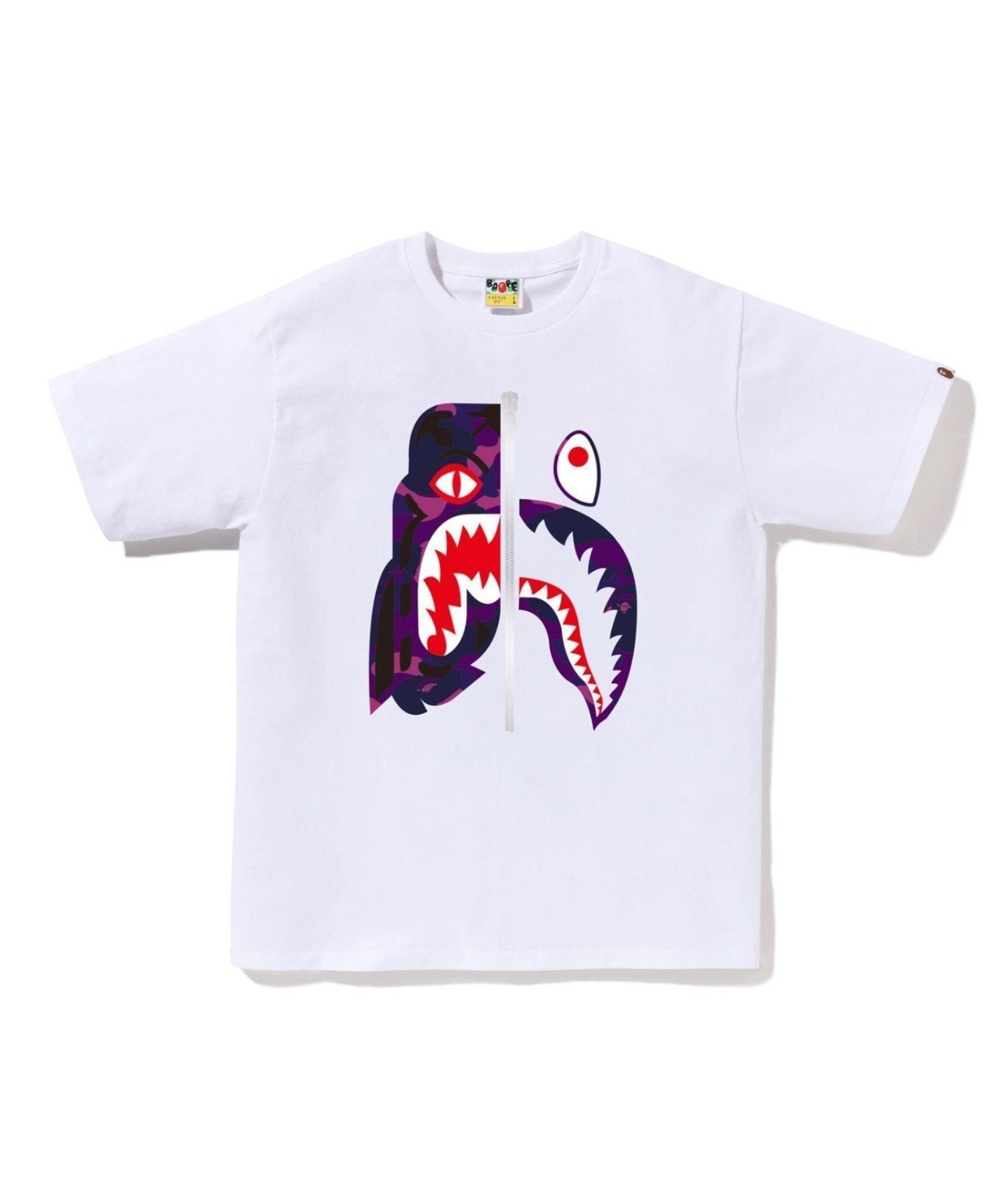 【ア ベイシング エイプ/A BATHING APE】のCOLOR CAMO TIGER SHARK TEE インテリア・キッズ・メンズ・レディースファッション・服の通販 founy(ファニー) 　ファッション　Fashion　レディースファッション　Fashion for Women　インナー　Innerwear　ショート　Short, Short Length　スリーブ　Sleeve, Long Sleeve / Short Sleeve　フロント　Front, Front Design　プリント　Print, Printed Pattern　モチーフ　Motif, Design Theme　ラバー　Rubber, Rubber Sole　WH×PP|ID: prp329100004787223 ipo3291000000034899897