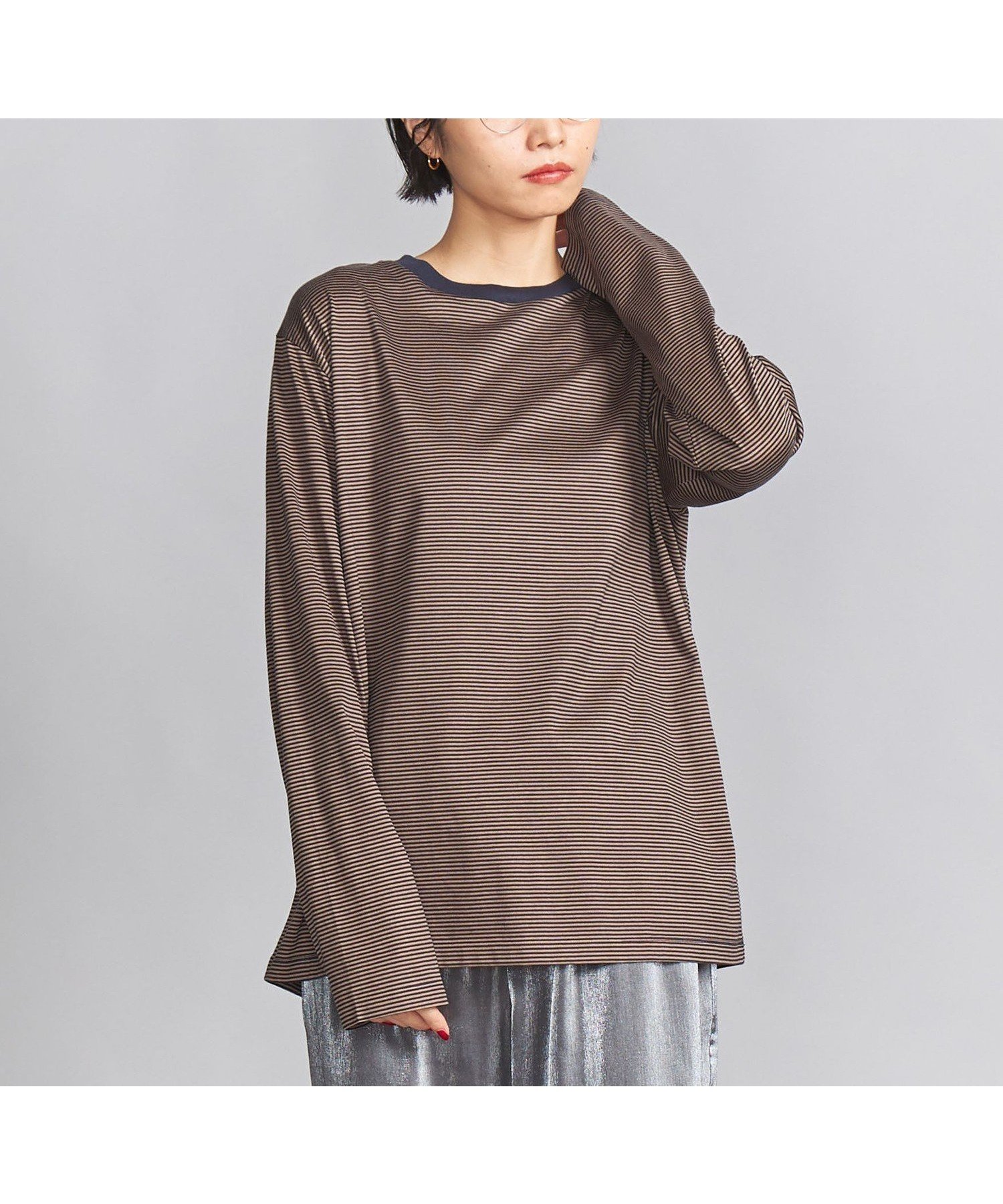 【ビューティ&ユース ユナイテッドアローズ/BEAUTY&YOUTH / UNITED ARROWS】のコットン天竺 ロングスリーブ カットソー インテリア・キッズ・メンズ・レディースファッション・服の通販 founy(ファニー) 　ファッション　Fashion　レディースファッション　Fashion for Women　トップス・カットソー　Cut & Sew Tops　カットソー・ベーシックTシャツ　Cut-and-Sewn Tops / Stretch Tees & Basics　インナー　Innerwear　カットソー　Cut and Sewn Top　シンプル　Simple, Minimal　ジャケット　Jacket, Outerwear　スリーブ　Sleeve, Long Sleeve / Short Sleeve　定番　Standard, Basic Item　ベーシック　Basic, Essential　ボーダー　Border, Stripe　リラックス　Relax, Relaxed Fit　ロング　Long, Long-Length　おすすめ　Recommended / Our Picks　その他3|ID: prp329100004787241 ipo3291000000034885054