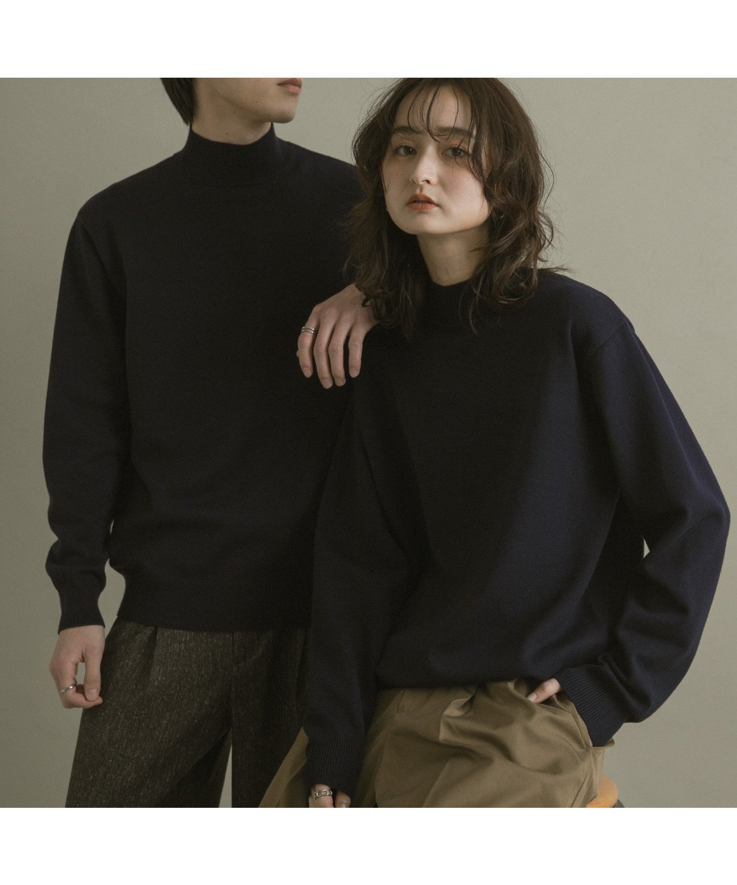 【センスオブプレイス/SENSE OF PLACE by URBAN RESEARCH / MEN】の『一部WEB限定カラー』『洗濯可/毛玉防止』ストレッチモックネックニット インテリア・キッズ・メンズ・レディースファッション・服の通販 founy(ファニー) ファッション Fashion メンズファッション Fashion for Men インナー Innerwear シンプル Simple, Minimal ジャケット Jacket, Outerwear スラックス Slacks, Dress Pants デニム Denim, Jeans Material A/W・秋冬 Autumn/Winter 冬 Winter / This Winter 2025年 2025 2025-2026秋冬・A/W Autumn/Winter 2025–26 AW25–26 NAVY|ID: prp329100004787261 ipo3291000000034746688