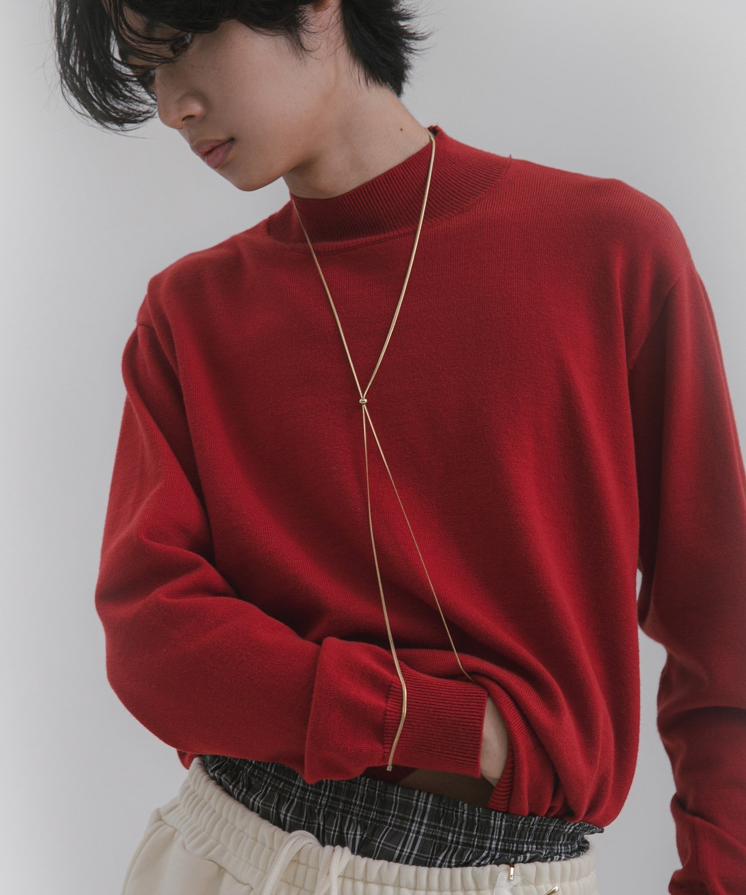 【センスオブプレイス/SENSE OF PLACE by URBAN RESEARCH / MEN】の『一部WEB限定カラー』『洗濯可/毛玉防止』ストレッチモックネックニット インテリア・キッズ・メンズ・レディースファッション・服の通販 founy(ファニー) ファッション Fashion メンズファッション Fashion for Men インナー Innerwear シンプル Simple, Minimal ジャケット Jacket, Outerwear スラックス Slacks, Dress Pants デニム Denim, Jeans Material A/W・秋冬 Autumn/Winter 冬 Winter / This Winter 2025年 2025 2025-2026秋冬・A/W Autumn/Winter 2025–26 AW25–26 RED|ID: prp329100004787261 ipo3291000000034746690