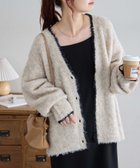 【ディスコート/Discoat】の【新色追加!/WEB限定】MIXブークレシャギー配色Vネックカーディガン 人気、トレンドファッション・服の通販 founy(ファニー) ファッション Fashion レディースファッション Fashion for Women トップス・カットソー Cut & Sew Tops カーディガン・羽織り Layered Style Cardigans Vネックトップス V-Neck Tops / V-Cut Neckline Shirts カーディガン Cardigan, Knitwear キャミソール Camisole, Spaghetti Strap Top 吸水 Absorbent, Quick-Dry スラックス Slacks, Dress Pants タンク Tank Top, Sleeveless Top タートル Turtleneck, Turtle Collar デニム Denim, Jeans Material ミックス Mix, Mixed Style A/W・秋冬 Autumn/Winter おすすめ Recommended / Our Picks thumbnail ライトベージュ|ID: prp329100004787264 ipo3291000000035171031