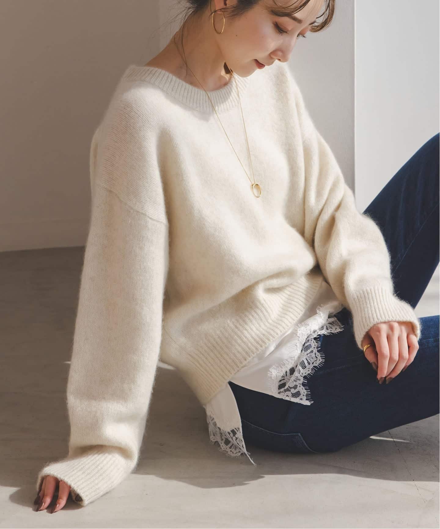 【ノーブル / スピック&スパン/NOBLE / Spick & Span】のYAKクルーネックプルオーバー 人気、トレンドファッション・服の通販 founy(ファニー) ファッション Fashion レディースファッション Fashion for Women トップス・カットソー Cut & Sew Tops カジュアルプルオーバー・ニットトップス Pullovers & Knit Tops / Casual Pullovers ショート Short, Short Length ボトム Bottoms, Lower Wear 人気 Popular, Best Seller 冬 Winter / This Winter other-1|ID: prp329100004787341 ipo3291000000034895242