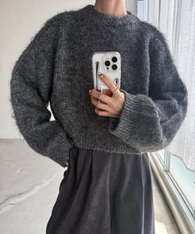 【セレクトモカ/SELECT MOCA】の【人気インフルエンサーコラボbySON】ヘアリーショートニット 人気、トレンドファッション・服の通販 founy(ファニー) ファッション Fashion レディースファッション Fashion for Women トップス・カットソー Cut & Sew Tops ニット Knit Tops & Sweaters おすすめ Recommended / Our Picks コンパクト Compact, Small Size ショート Short, Short Length シンプル Simple, Minimal 人気 Popular, Best Seller 今季 This Season, Current Season 洗える Machine Washable |ID:prp329100004787342