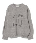 【ビームス ハート/BEAMS HEART】のアートネコ 刺繍 ニット プルオーバー 人気、トレンドファッション・服の通販 founy(ファニー) ファッション Fashion レディースファッション Fashion for Women トップス・カットソー Cut & Sew Tops ニット Knit Tops & Sweaters カジュアルプルオーバー・ニットトップス Pullovers & Knit Tops / Casual Pullovers おすすめ Recommended / Our Picks インナー Innerwear シンプル Simple, Minimal スラックス Slacks, Dress Pants デニム Denim, Jeans Material ネコ Cat, Feline Motif リラックス Relax, Relaxed Fit 冬 Winter / This Winter 猫 Cat, Kitty thumbnail GREY|ID: prp329100004787352 ipo3291000000034803025
