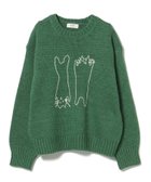 【ビームス ハート/BEAMS HEART】のアートネコ 刺繍 ニット プルオーバー 人気、トレンドファッション・服の通販 founy(ファニー) ファッション Fashion レディースファッション Fashion for Women トップス・カットソー Cut & Sew Tops ニット Knit Tops & Sweaters カジュアルプルオーバー・ニットトップス Pullovers & Knit Tops / Casual Pullovers おすすめ Recommended / Our Picks インナー Innerwear シンプル Simple, Minimal スラックス Slacks, Dress Pants デニム Denim, Jeans Material ネコ Cat, Feline Motif リラックス Relax, Relaxed Fit 冬 Winter / This Winter 猫 Cat, Kitty thumbnail GREEN|ID: prp329100004787352 ipo3291000000034803029