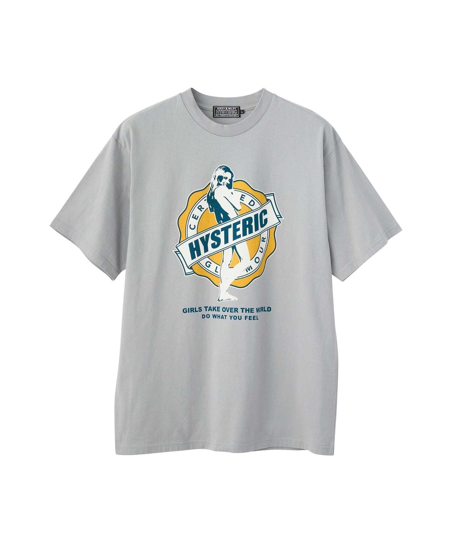 【ヒステリックグラマー/HYSTERIC GLAMOUR / MEN】のGIRLS TAKE OVER Tシャツ インテリア・キッズ・メンズ・レディースファッション・服の通販 founy(ファニー) ファッション Fashion メンズファッション Fashion for Men アメリカン American Style グレー|ID: prp329100004787363 ipo3291000000034747078