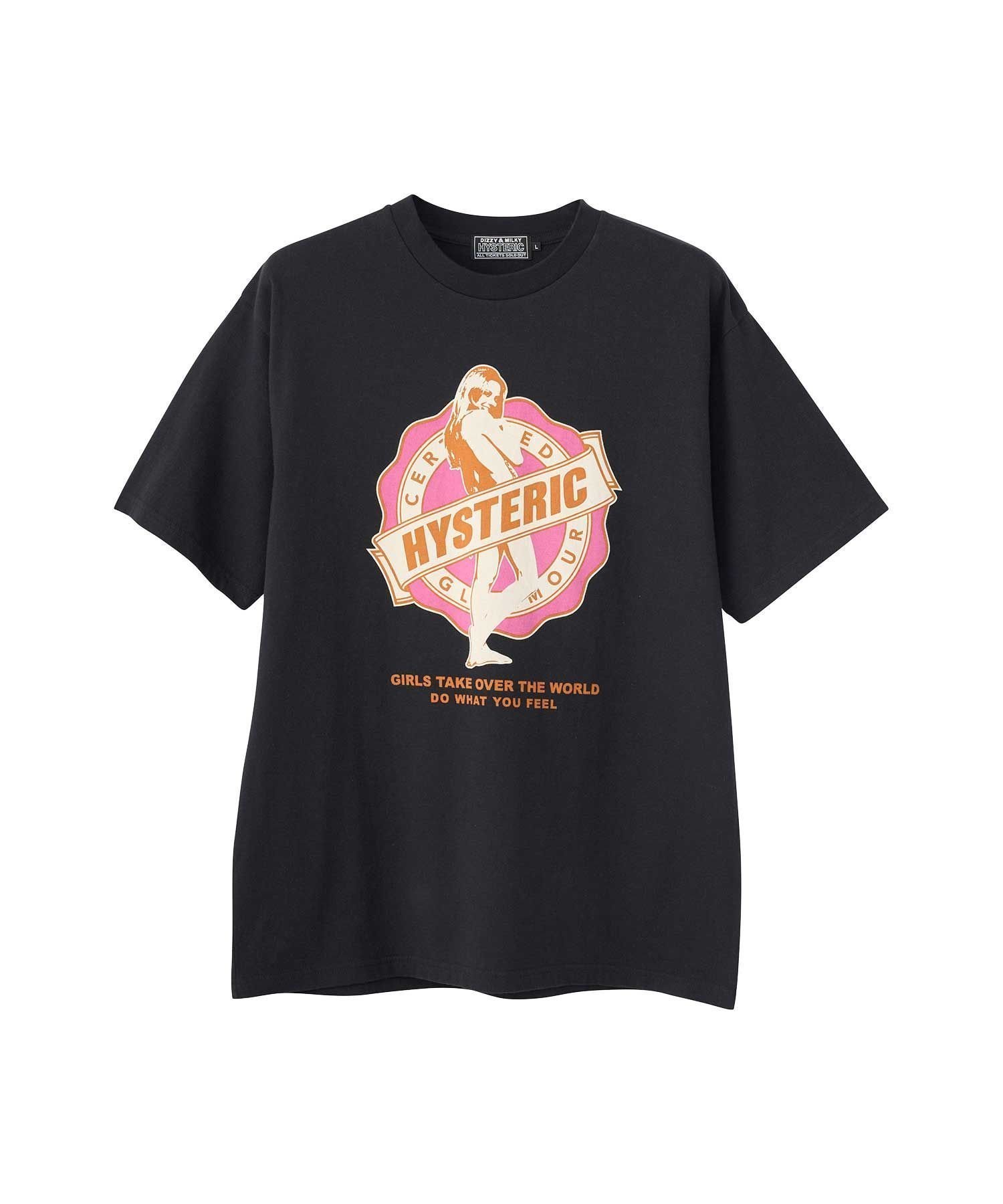 【ヒステリックグラマー/HYSTERIC GLAMOUR / MEN】のGIRLS TAKE OVER Tシャツ インテリア・キッズ・メンズ・レディースファッション・服の通販 founy(ファニー) ファッション Fashion メンズファッション Fashion for Men アメリカン American Style ブラック|ID: prp329100004787363 ipo3291000000034747080