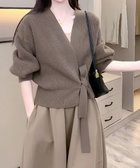 【ミニミニストア/miniministore】のニットトップス カシュクールニット 韓国 人気、トレンドファッション・服の通販 founy(ファニー) ファッション Fashion レディースファッション Fashion for Women トップス・カットソー Cut & Sew Tops ニット Knit Tops & Sweaters アクリル Acrylic Material ショルダー Shoulder, Shoulder Strap ドロップ Drop Shoulder, Dropped Style エレガント 上品 Elegant 無地 Plain, Solid Color A/W・秋冬 Autumn/Winter thumbnail モカブラウン|ID: prp329100004787375 ipo3291000000034928566