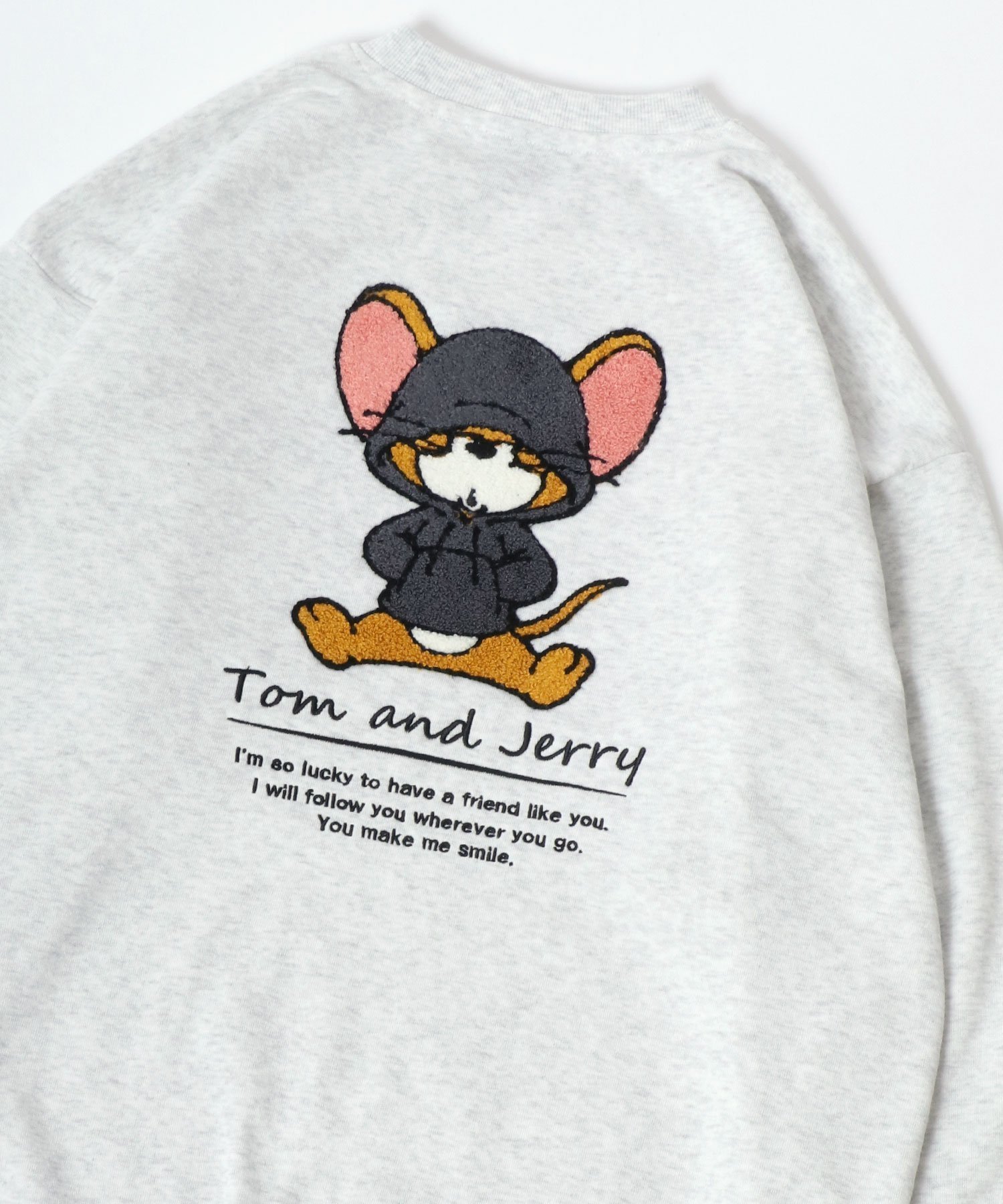 【マルカワ/MARUKAWA】のTom and Jerry トムとジェリー トレーナー メンズ スウェット 裏起毛 オーバーサイズ インテリア・キッズ・メンズ・レディースファッション・服の通販 founy(ファニー) 　ファッション　Fashion　レディースファッション　Fashion for Women　トップス・カットソー　Cut & Sew Tops　レディースパーカー・カジュアルフーディー　Casual Hoodies & Sweatshirts　スウェット・クルーネックトップス　Sweatshirts & Crewnecks / Relaxed Fit Sweat Tops　カーゴパンツ　Cargo Pants, Utility Pants　キャップ　Cap, Baseball Cap　キャラクター　Character, Licensed Characters　コンビ　Combo, Combination Style　サッカー　Seersucker, Summer Fabric　サロペット　Overalls, Salopette　シアー　Sheer, See-Through　シフォン　Chiffon, Lightweight Fabric　ショルダー　Shoulder, Shoulder Strap　ジャケット　Jacket, Outerwear　ジーンズ　Jeans, Denim Pants　スウェット / スエット　Sweatshirt, Sweatwear　スニーカー　Sneakers, Trainers　スポーツ　Sports, Activewear　ダウン　Down, Puffer　チュール　Tulip, Tulip Motif　デニム　Denim, Jeans Material　トレンド　Trend, Trending Now　トレーナー　Sweatshirt, Trainer　ネコ　Cat, Feline Motif　パターン　Pattern, Design Print　パーカー　Hoodie, Parka　ビッグ　Big, Oversized　プリント　Print, Printed Pattern　マーメイド　Mermaid, Fishtail Silhouette　グレー系その他4|ID: prp329100004787383 ipo3291000000034781589
