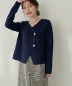 【ナチュラルクチュール/natural couture】の【WEB限定】ゴールド釦Vネックプルオーバー 人気、トレンドファッション・服の通販 founy(ファニー) ファッション Fashion レディースファッション Fashion for Women トップス・カットソー Cut & Sew Tops カジュアルプルオーバー・ニットトップス Pullovers & Knit Tops / Casual Pullovers Vネックトップス V-Neck Tops / V-Cut Neckline Shirts アクセサリー Fashion Accessories カーディガン Cardigan, Knitwear ジャケット Jacket, Outerwear スニーカー Sneakers, Trainers ダウン Down, Puffer デコルテ Décolleté, Neckline デニム Denim, Jeans Material フロント Front, Front Design 再入荷 Restock / Back in Stock エレガント 上品 Elegant 2025年 2025 2025-2026秋冬・A/W Autumn/Winter 2025–26 AW25–26 thumbnail ネイビー|ID: prp329100004787388 ipo3291000000034936969