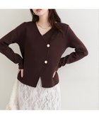 【ナチュラルクチュール/natural couture】の【WEB限定】ゴールド釦Vネックプルオーバー 人気、トレンドファッション・服の通販 founy(ファニー) ファッション Fashion レディースファッション Fashion for Women トップス・カットソー Cut & Sew Tops カジュアルプルオーバー・ニットトップス Pullovers & Knit Tops / Casual Pullovers Vネックトップス V-Neck Tops / V-Cut Neckline Shirts アクセサリー Fashion Accessories カーディガン Cardigan, Knitwear ジャケット Jacket, Outerwear スニーカー Sneakers, Trainers ダウン Down, Puffer デコルテ Décolleté, Neckline デニム Denim, Jeans Material フロント Front, Front Design 再入荷 Restock / Back in Stock エレガント 上品 Elegant 2025年 2025 2025-2026秋冬・A/W Autumn/Winter 2025–26 AW25–26 thumbnail ブラウン|ID: prp329100004787388 ipo3291000000034936973