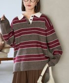 【フリークスストア/FREAK'S STORE】のラガー ボーダー ニット ポロ襟 プルオーバー【限定展開】 25AW 人気、トレンドファッション・服の通販 founy(ファニー) ファッション Fashion レディースファッション Fashion for Women トップス・カットソー Cut & Sew Tops ニット Knit Tops & Sweaters カジュアルプルオーバー・ニットトップス Pullovers & Knit Tops / Casual Pullovers ショート Short, Short Length ジャケット Jacket, Outerwear スラックス Slacks, Dress Pants デニム Denim, Jeans Material ボーダー Border, Stripe ロング Long, Long-Length ワイド Wide, Wide Fit A/W・秋冬 Autumn/Winter 冬 Winter / This Winter おすすめ Recommended / Our Picks エレガント 上品 Elegant 2025年 2025 2025-2026秋冬・A/W Autumn/Winter 2025–26 AW25–26 thumbnail ブラウン×ボルドー×オフ|ID: prp329100004787397 ipo3291000000035154970