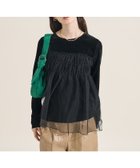 【フリークスストア/FREAK'S STORE】のベロアジャージ チュールドッキングトップス 25AW 人気、トレンドファッション・服の通販 founy(ファニー) ファッション Fashion レディースファッション Fashion for Women トップス・カットソー Cut & Sew Tops ベロアトップス Velour Tops / Velvet-Look Items 2025年 2025 2025-2026秋冬・A/W Autumn/Winter 2025–26 AW25–26 冬 Winter / This Winter コンパクト Compact, Small Size ストレッチ Stretch, Stretchy Fabric チュール Tulip, Tulip Motif ドッキング Docking, Mixed Material フェミニン Feminine, Girly フリル Frill, Ruffle ベロア Velour, Soft Velvet エレガント 上品 Elegant A/W・秋冬 Autumn/Winter thumbnail ブラック|ID: prp329100004787399 ipo3291000000035014592