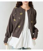 【フリークスストア/FREAK'S STORE】のフラワー 刺繍 クルーネック ニット カーディガン【限定展開】 25AW ブラウン|ID: prp329100004787422 ipo3291000000034808483