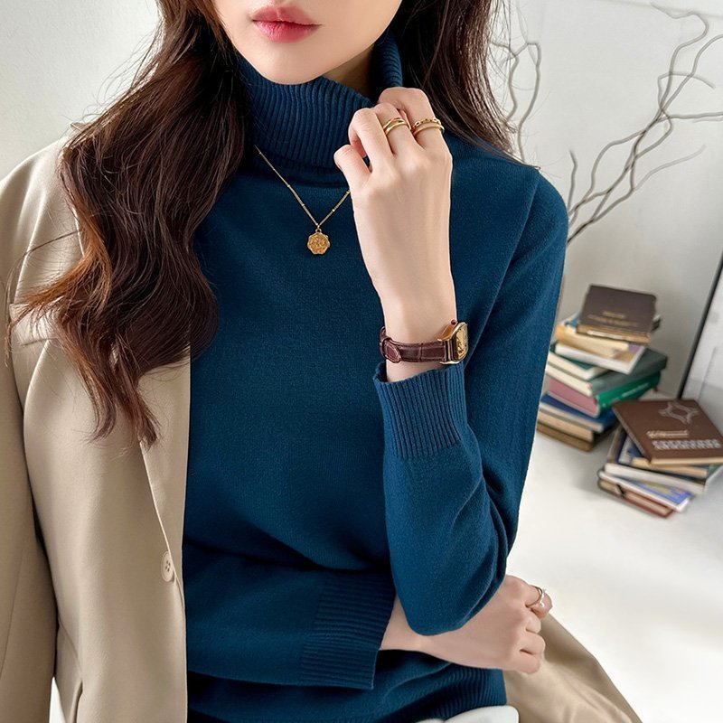 【ココモモ/COCOMOMO】のタートルネック ニット きれいめニットトップス セーター レディース 長袖 インテリア・キッズ・メンズ・レディースファッション・服の通販 founy(ファニー) 　ファッション　Fashion　レディースファッション　Fashion for Women　トップス・カットソー　Cut & Sew Tops　ニット　Knit Tops & Sweaters　タートルネック・ハイネックトップス　Turtlenecks & High-Neck Tops　アクリル　Acrylic Material　オレンジ　Orange　ストレッチ　Stretch, Stretchy Fabric　セーター　Sweater, Knitwear　タートルネック　Turtleneck, High Neck　ベーシック　Basic, Essential　ロング　Long, Long-Length　A/W・秋冬　Autumn/Winter　長袖　Long Sleeve, Full Sleeve　ブルー.グリーン|ID: prp329100004787427 ipo3291000000034929086