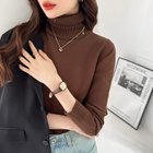 【ココモモ/COCOMOMO】のタートルネック ニット きれいめニットトップス セーター レディース 長袖 人気、トレンドファッション・服の通販 founy(ファニー) ファッション Fashion レディースファッション Fashion for Women トップス・カットソー Cut & Sew Tops ニット Knit Tops & Sweaters タートルネック・ハイネックトップス Turtlenecks & High-Neck Tops アクリル Acrylic Material オレンジ Orange ストレッチ Stretch, Stretchy Fabric セーター Sweater, Knitwear タートルネック Turtleneck, High Neck ベーシック Basic, Essential ロング Long, Long-Length A/W・秋冬 Autumn/Winter 長袖 Long Sleeve, Full Sleeve thumbnail ダークブラウン|ID: prp329100004787427 ipo3291000000034929088