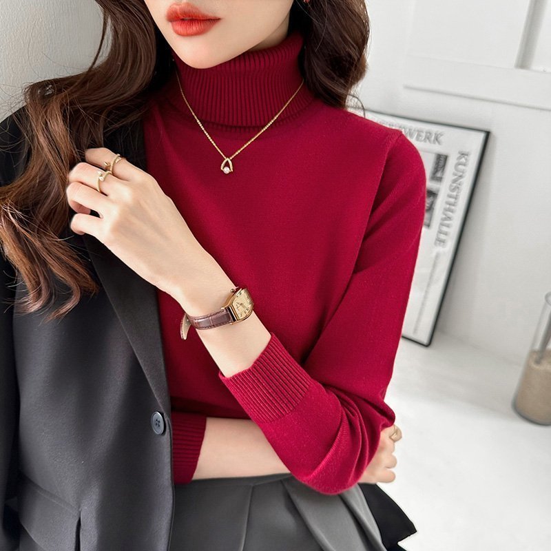 【ココモモ/COCOMOMO】のタートルネック ニット きれいめニットトップス セーター レディース 長袖 インテリア・キッズ・メンズ・レディースファッション・服の通販 founy(ファニー) 　ファッション　Fashion　レディースファッション　Fashion for Women　トップス・カットソー　Cut & Sew Tops　ニット　Knit Tops & Sweaters　タートルネック・ハイネックトップス　Turtlenecks & High-Neck Tops　アクリル　Acrylic Material　オレンジ　Orange　ストレッチ　Stretch, Stretchy Fabric　セーター　Sweater, Knitwear　タートルネック　Turtleneck, High Neck　ベーシック　Basic, Essential　ロング　Long, Long-Length　A/W・秋冬　Autumn/Winter　長袖　Long Sleeve, Full Sleeve　ワイン|ID: prp329100004787427 ipo3291000000034929092