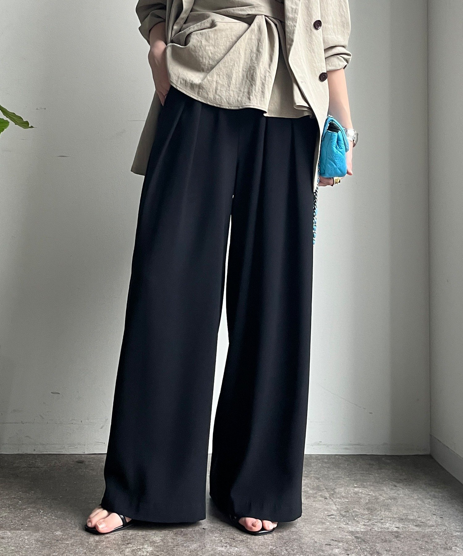 【ドゥドゥ/DouDou】の【累計販売数3万枚突破/20色4サイズ展開!】タックワイドパンツ インテリア・キッズ・メンズ・レディースファッション・服の通販 founy(ファニー) 　ファッション　Fashion　レディースファッション　Fashion for Women　パンツ　Pants & Trousers　スマート　Smart, Elegant　雑誌　Magazine, Fashion Magazine　フロント　Front, Front Design　A/W・秋冬　Autumn/Winter　冬　Winter / This Winter　再入荷　Restock / Back in Stock　2025年　2025　2025-2026秋冬・A/W　Autumn/Winter 2025–26 AW25–26　ブラック|ID: prp329100004787432 ipo3291000000035648628