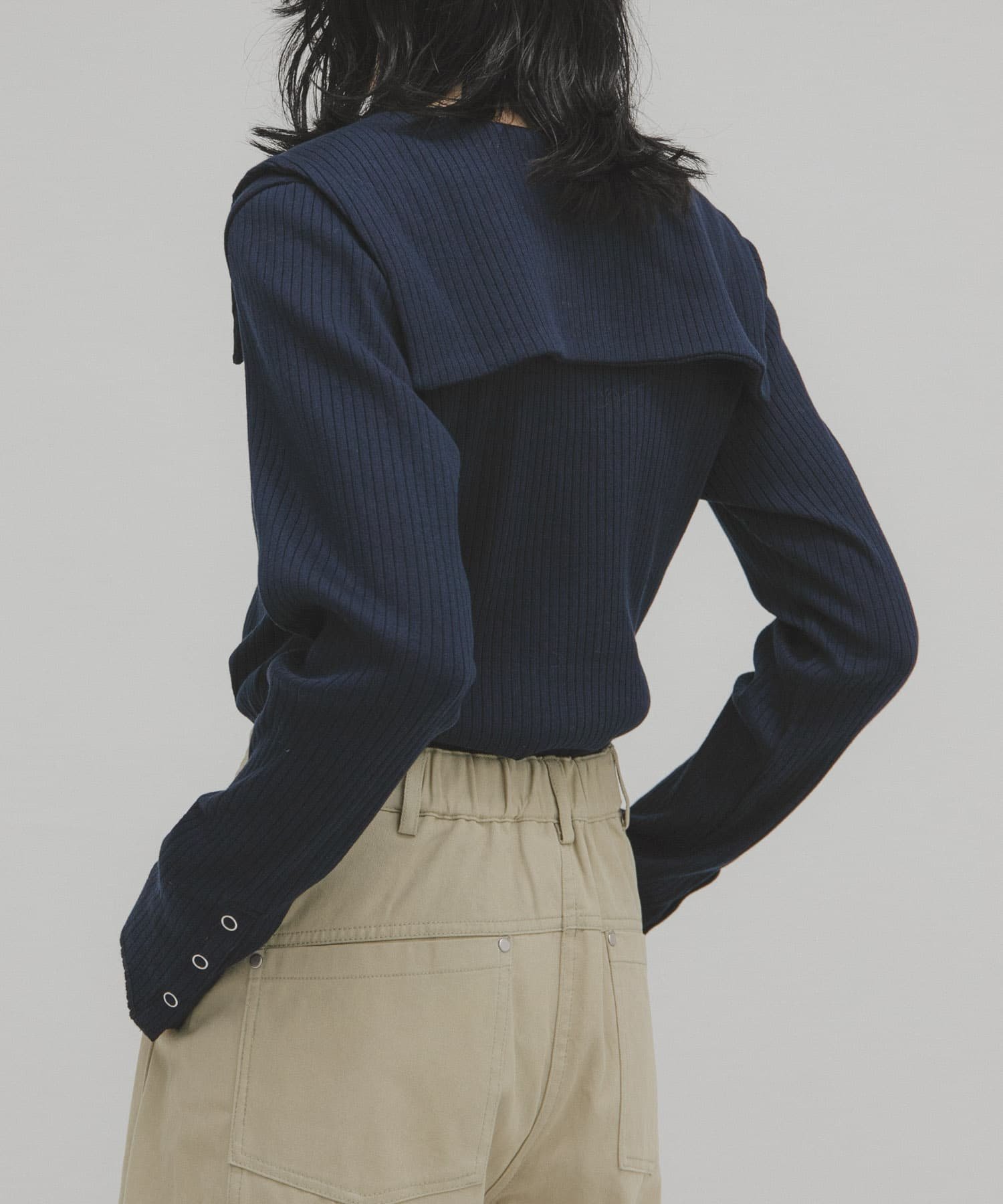 【ケービーエフ/KBF / URBAN RESEARCH】のセーラーカラーリブカットソー インテリア・キッズ・メンズ・レディースファッション・服の通販 founy(ファニー) ファッション Fashion レディースファッション Fashion for Women トップス・カットソー Cut & Sew Tops カットソー・ベーシックTシャツ Cut-and-Sewn Tops / Stretch Tees & Basics 2025年 2025 2025-2026秋冬・A/W Autumn/Winter 2025–26 AW25–26 冬 Winter / This Winter カットソー Cut and Sewn Top シンプル Simple, Minimal ドット Polka Dot, Dot Pattern フィット Fit, Slim Fit A/W・秋冬 Autumn/Winter ネイビー|ID: prp329100004787450 ipo3291000000034779932