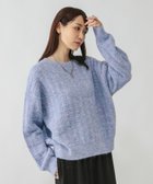 【グローバルワーク/GLOBAL WORK】のモヘヤタッチ編み柄クループルオーバー/581175 ブルー83|ID: prp329100004787464 ipo3291000000034795541