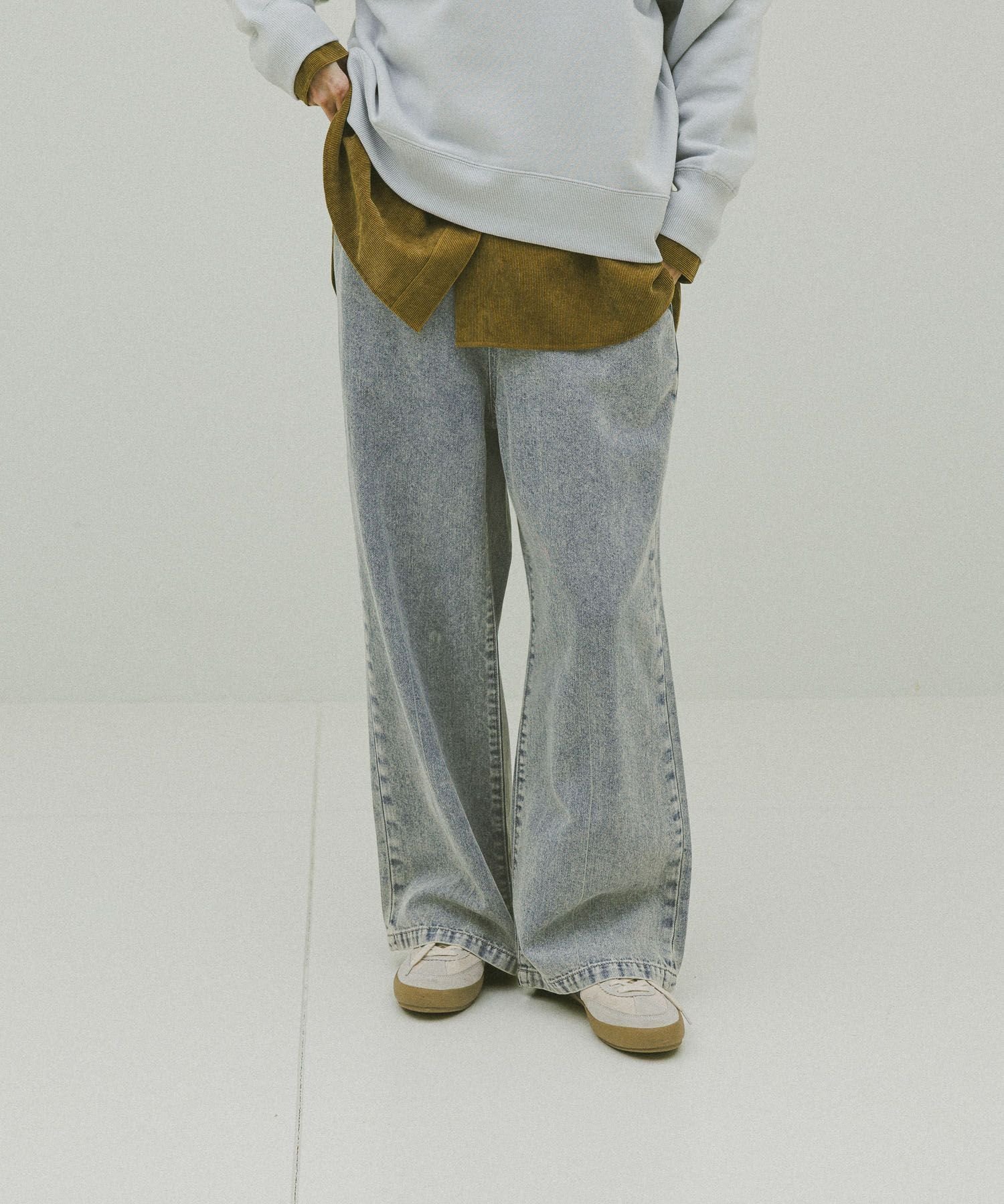 【グローバルワーク/GLOBAL WORK】のGOODデニムイージーパンツ/498394 インテリア・キッズ・メンズ・レディースファッション・服の通販 founy(ファニー) 　ファッション　Fashion　レディースファッション　Fashion for Women　パンツ　Pants & Trousers　ジャケット　Jacket, Outerwear　デニム　Denim, Jeans Material　トレンド　Trend, Trending Now　定番　Standard, Basic Item　楽ちん　Easy Fit, Comfortable　オーバーダイ80|ID: prp329100004787539 ipo3291000000034964680