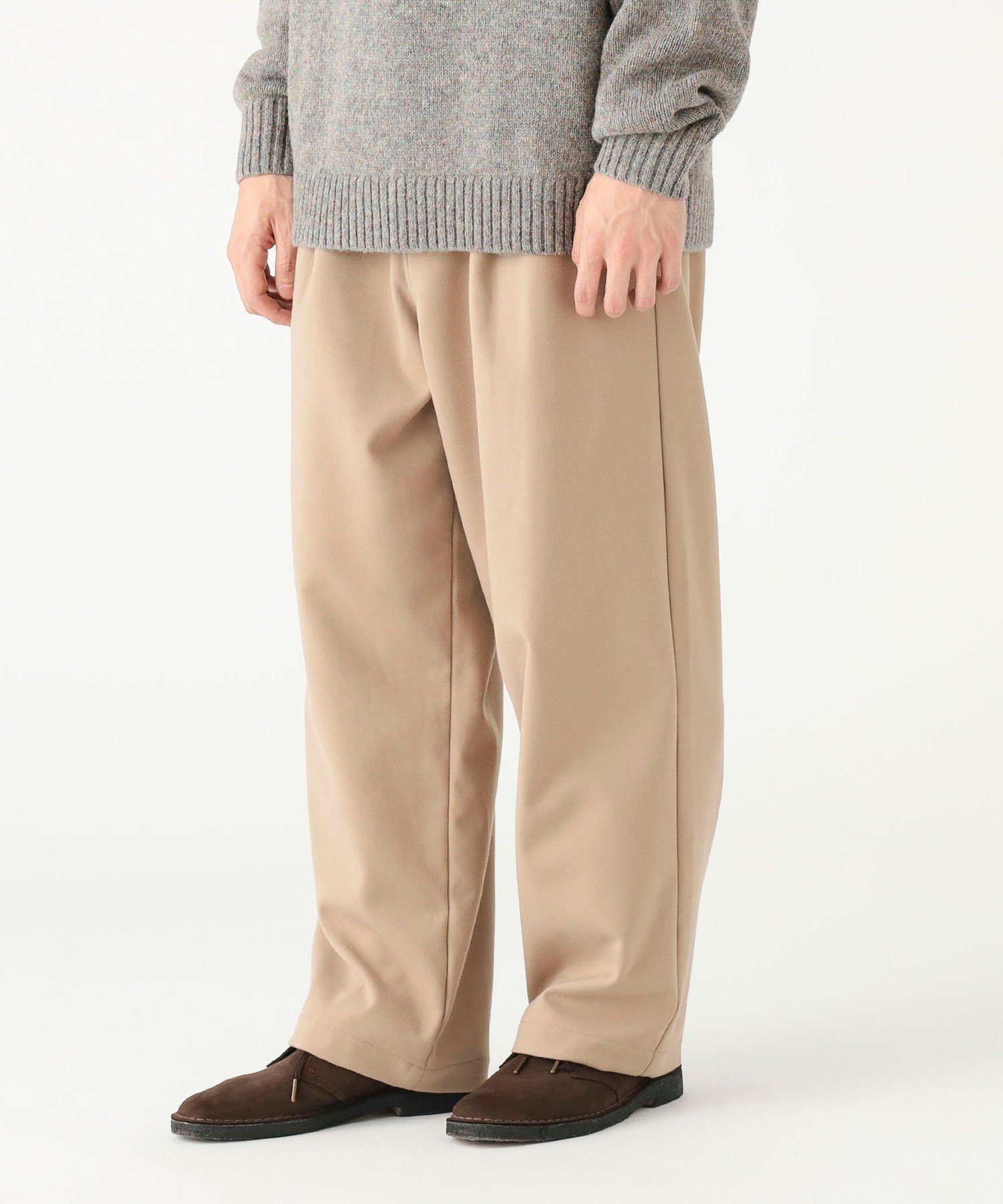 【ビーミングライフストア/B:MING LIFE STORE / MEN】のウォーム ワイド パンツ インテリア・キッズ・メンズ・レディースファッション・服の通販 founy(ファニー) 　ファッション　Fashion　メンズファッション　Fashion for Men　ボトムス　Bottoms　ウォーム　Warm Fabric　ストレッチ　Stretch, Stretchy Fabric　フラット　Flat, Flat Shoes　ボンディング　Bonding, Bonded Fabric　リラックス　Relax, Relaxed Fit　ワイド　Wide, Wide Fit　エレガント 上品　Elegant　冬　Winter / This Winter　BEIGE|ID: prp329100004787563 ipo3291000000034747975