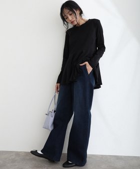 【プールヴー/PourVous】の裾フレア長袖カットソー カットソーきれいめトップス 長袖 ブラウス 人気、トレンドファッション・服の通販 founy(ファニー) ファッション Fashion レディースファッション Fashion for Women トップス・カットソー Cut & Sew Tops シャツ・ブラウス・オフィスカジュアル Elegant Blouses & Button-Ups カットソー・ベーシックTシャツ Cut-and-Sewn Tops / Stretch Tees & Basics カットソー Cut and Sewn Top フレア Flare, Flared 長袖 Long Sleeve, Full Sleeve |ID:prp329100004787597