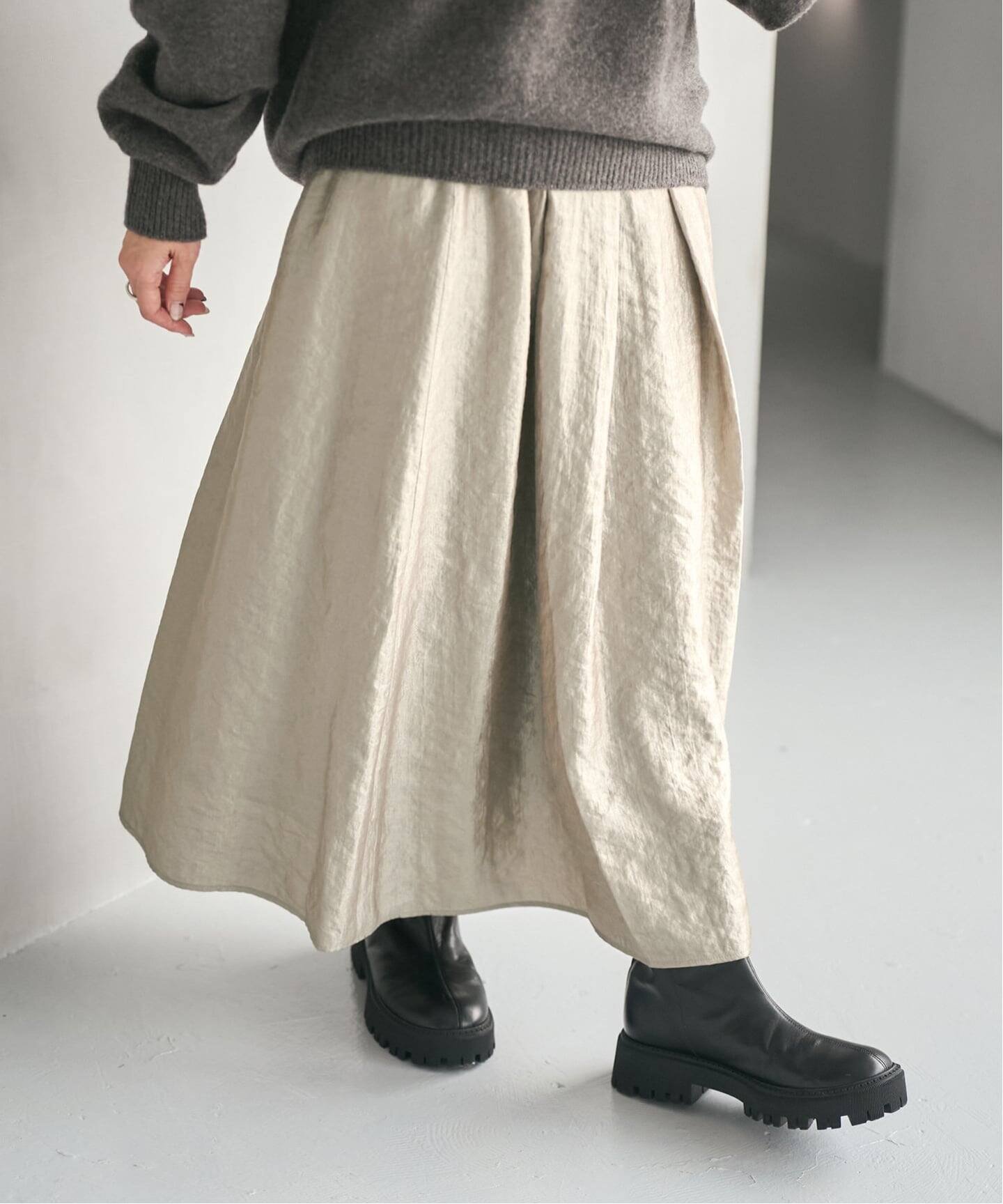 【スピック&スパン/Spick & Span】のヴィンテージライクタックフレアスカート インテリア・キッズ・メンズ・レディースファッション・服の通販 founy(ファニー) ファッション Fashion レディースファッション Fashion for Women スカート Skirts Aライン・フレアスカート A-Line & Flared Skirts ギャザー Gathered, Ruffled クラシック Classic, Timeless Style スマート Smart, Elegant バランス Balance, Style Balance ブライト Bright, Shiny ヴィンテージ Vintage Style エレガント 上品 Elegant ベージュ|ID: prp329100004787599 ipo3291000000034748131