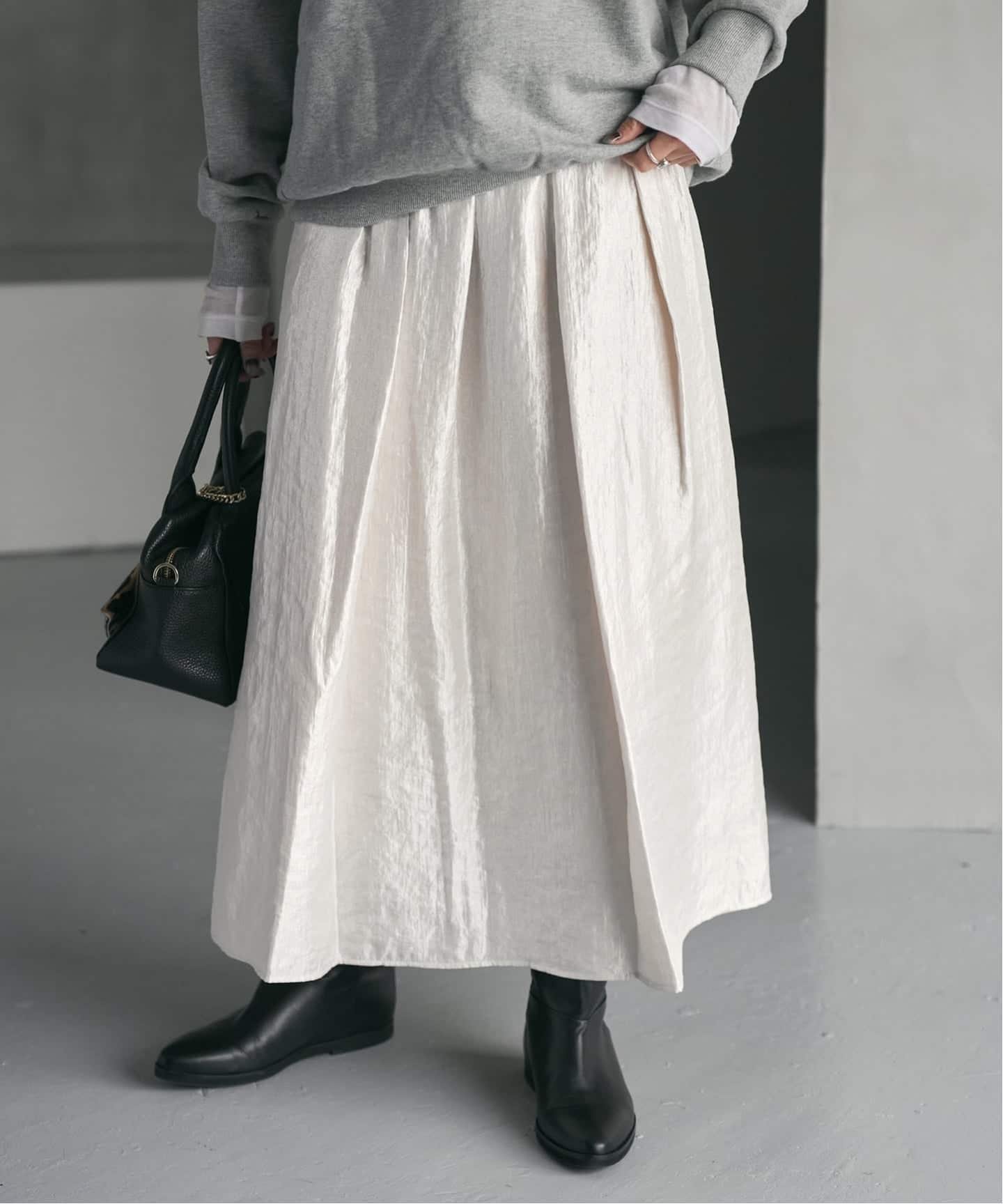 【スピック&スパン/Spick & Span】のヴィンテージライクタックフレアスカート インテリア・キッズ・メンズ・レディースファッション・服の通販 founy(ファニー) ファッション Fashion レディースファッション Fashion for Women スカート Skirts Aライン・フレアスカート A-Line & Flared Skirts ギャザー Gathered, Ruffled クラシック Classic, Timeless Style スマート Smart, Elegant バランス Balance, Style Balance ブライト Bright, Shiny ヴィンテージ Vintage Style エレガント 上品 Elegant ホワイト|ID: prp329100004787599 ipo3291000000034748132