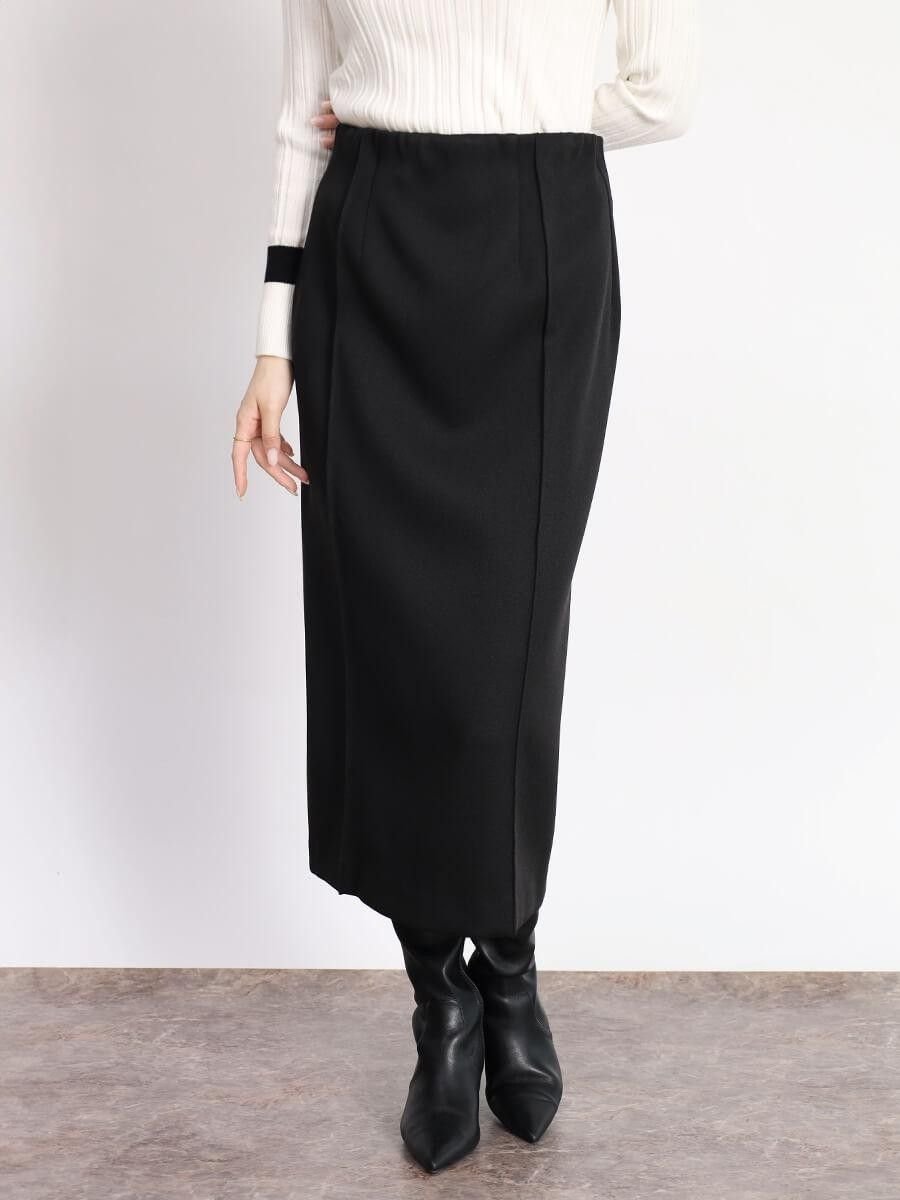 【ヴァン/Vin】のストレッチピンタックナロースカート インテリア・キッズ・メンズ・レディースファッション・服の通販 founy(ファニー) 　ファッション　Fashion　レディースファッション　Fashion for Women　スカート　Skirts　おすすめ　Recommended / Our Picks　スリット　Slit, Slit Detail　エレガント 上品　Elegant　ビジネス 仕事 通勤　Business / Work / Commuting　ブラック|ID: prp329100004787614 ipo3291000000035028014