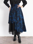 【ヴァン/Vin】のチュールレイヤードフラワースカート 人気、トレンドファッション・服の通販 founy(ファニー) ファッション Fashion レディースファッション Fashion for Women スカート Skirts アシンメトリー Asymmetrical Style コンパクト Compact, Small Size シャーリング Shirring, Ruched チュール Tulip, Tulip Motif バランス Balance, Style Balance フラワー Flower, Floral フレア Flare, Flared フロント Front, Front Design プリント Print, Printed Pattern ラップ Wrap, Wrap Design エレガント 上品 Elegant 人気 Popular, Best Seller thumbnail ダークブルー|ID: prp329100004787620 ipo3291000000034998898