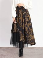 【ヴァン/Vin】のチュールレイヤードフラワースカート 人気、トレンドファッション・服の通販 founy(ファニー) ファッション Fashion レディースファッション Fashion for Women スカート Skirts アシンメトリー Asymmetrical Style コンパクト Compact, Small Size シャーリング Shirring, Ruched チュール Tulip, Tulip Motif バランス Balance, Style Balance フラワー Flower, Floral フレア Flare, Flared フロント Front, Front Design プリント Print, Printed Pattern ラップ Wrap, Wrap Design エレガント 上品 Elegant 人気 Popular, Best Seller thumbnail ブラウン|ID: prp329100004787620 ipo3291000000034998899