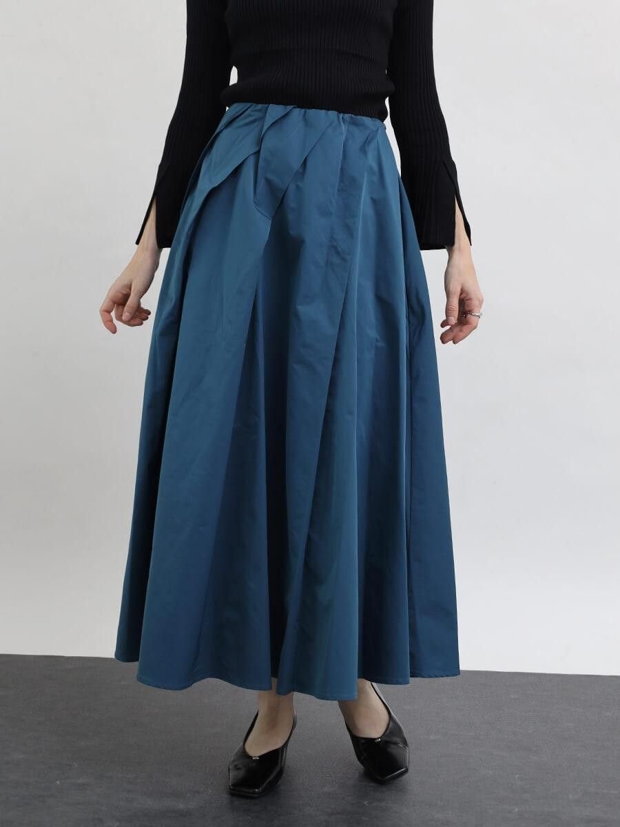【ラシュッド/LASUD】のセミフレアタックデザインスカート インテリア・キッズ・メンズ・レディースファッション・服の通販 founy(ファニー) ファッション Fashion レディースファッション Fashion for Women スカート Skirts スタイリッシュ Stylish, Fashionable タフタ Taffeta, Structured Fabric フレア Flare, Flared エレガント 上品 Elegant ブルー|ID: prp329100004787625 ipo3291000000034881409