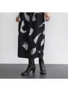 【ラシュッド/LASUD】の漆喰プリントツイルスカート 人気、トレンドファッション・服の通販 founy(ファニー) ファッション Fashion レディースファッション Fashion for Women スカート Skirts シンプル Simple, Minimal スリット Slit, Slit Detail ツイル Twist, Twisted Detail プリント Print, Printed Pattern モノトーン Monotone, Black and White thumbnail ブラック|ID: prp329100004787633 ipo3291000000034748255