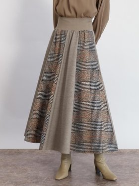 【ヴァン/Vin】のグレンチェックフレアスカート 人気、トレンドファッション・服の通販 founy(ファニー) ファッション Fashion レディースファッション Fashion for Women スカート Skirts Aライン・フレアスカート A-Line & Flared Skirts クラシカル Classical, Vintage-Inspired コンパクト Compact, Small Size ショート Short, Short Length チェック Check, Plaid, Tartan バランス Balance, Style Balance フォルム Silhouette, Form フレア Flare, Flared 無地 Plain, Solid Color A/W・秋冬 Autumn/Winter エレガント 上品 Elegant |ID:prp329100004787641