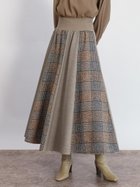 【ヴァン/Vin】のグレンチェックフレアスカート 人気、トレンドファッション・服の通販 founy(ファニー) ファッション Fashion レディースファッション Fashion for Women スカート Skirts Aライン・フレアスカート A-Line & Flared Skirts クラシカル Classical, Vintage-Inspired コンパクト Compact, Small Size ショート Short, Short Length チェック Check, Plaid, Tartan バランス Balance, Style Balance フォルム Silhouette, Form フレア Flare, Flared 無地 Plain, Solid Color A/W・秋冬 Autumn/Winter エレガント 上品 Elegant thumbnail ベージュ|ID: prp329100004787641 ipo3291000000034823590