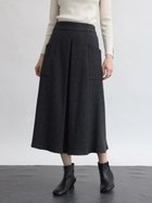 【ラシュッド/LASUD】の圧縮ウールタックデザインスカート 人気、トレンドファッション・服の通販 founy(ファニー) ファッション Fashion レディースファッション Fashion for Women スカート Skirts カットソー Cut and Sewn Top ダブル Double, Double-Breasted フロント Front, Front Design ポケット Pocket, Pocket Detail thumbnail チャコールグレー|ID: prp329100004787645 ipo3291000000034986336