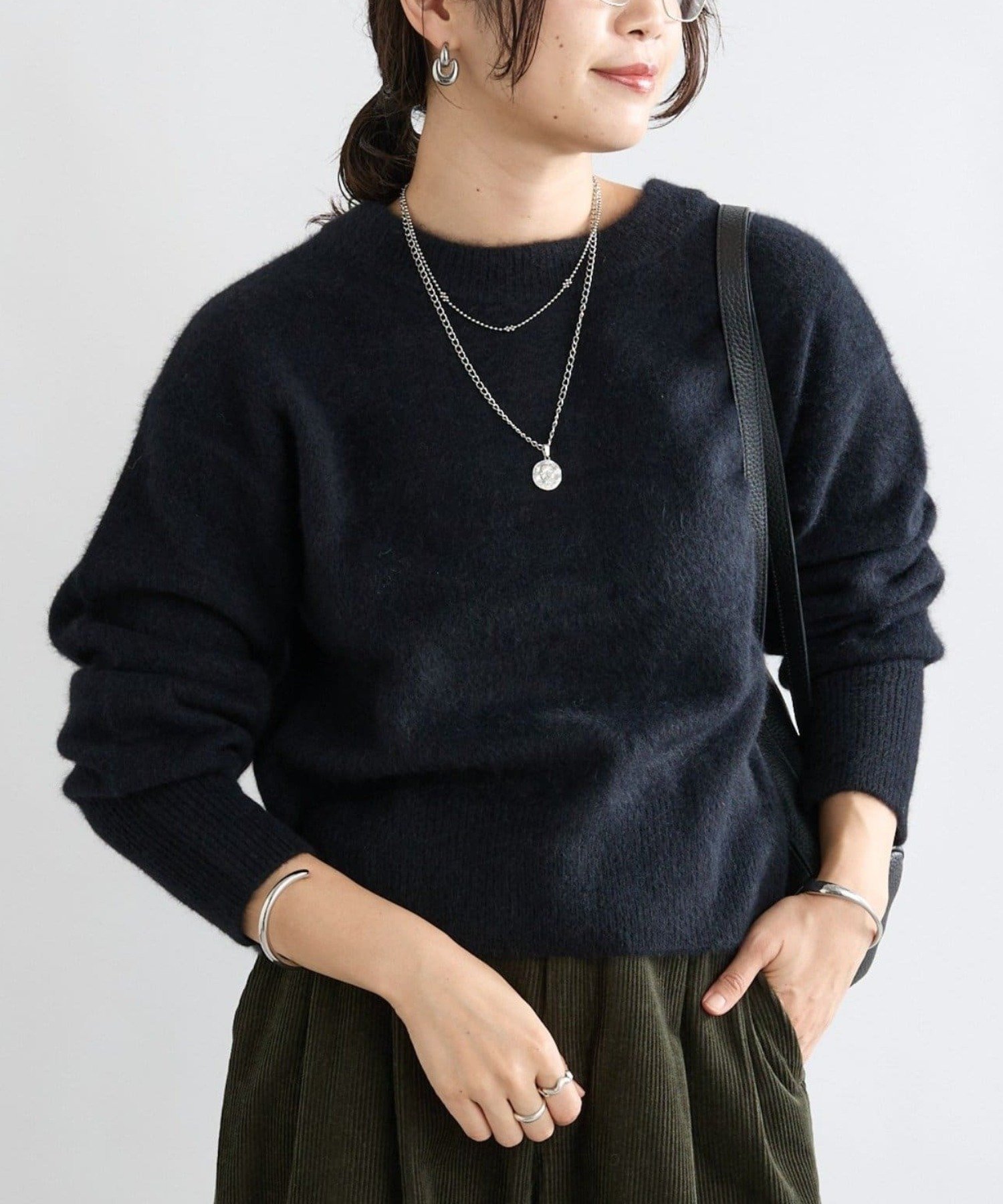 【リヴドロワ/RIVE DROITE】の【上質素材】ヘアリーヤーン2wayカーディガン インテリア・キッズ・メンズ・レディースファッション・服の通販 founy(ファニー) 　ファッション　Fashion　レディースファッション　Fashion for Women　トップス・カットソー　Cut & Sew Tops　カーディガン・羽織り　Layered Style Cardigans　カーディガン　Cardigan, Knitwear　コンパクト　Compact, Small Size　ボトム　Bottoms, Lower Wear　再入荷　Restock / Back in Stock　おすすめ　Recommended / Our Picks　ブラック|ID: prp329100004787658 ipo3291000000035190086