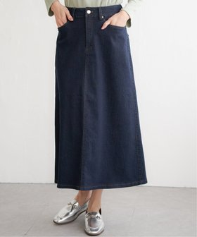 【イッカ/ikka】のデニムロングスカート 人気、トレンドファッション・服の通販 founy(ファニー) ファッション Fashion レディースファッション Fashion for Women スカート Skirts ロングスカート Long Skirts / Maxi & Midi Skirts ストレッチ Stretch, Stretchy Fabric スリット Slit, Slit Detail デニム Denim, Jeans Material ベーシック Basic, Essential ポケット Pocket, Pocket Detail |ID:prp329100004787662