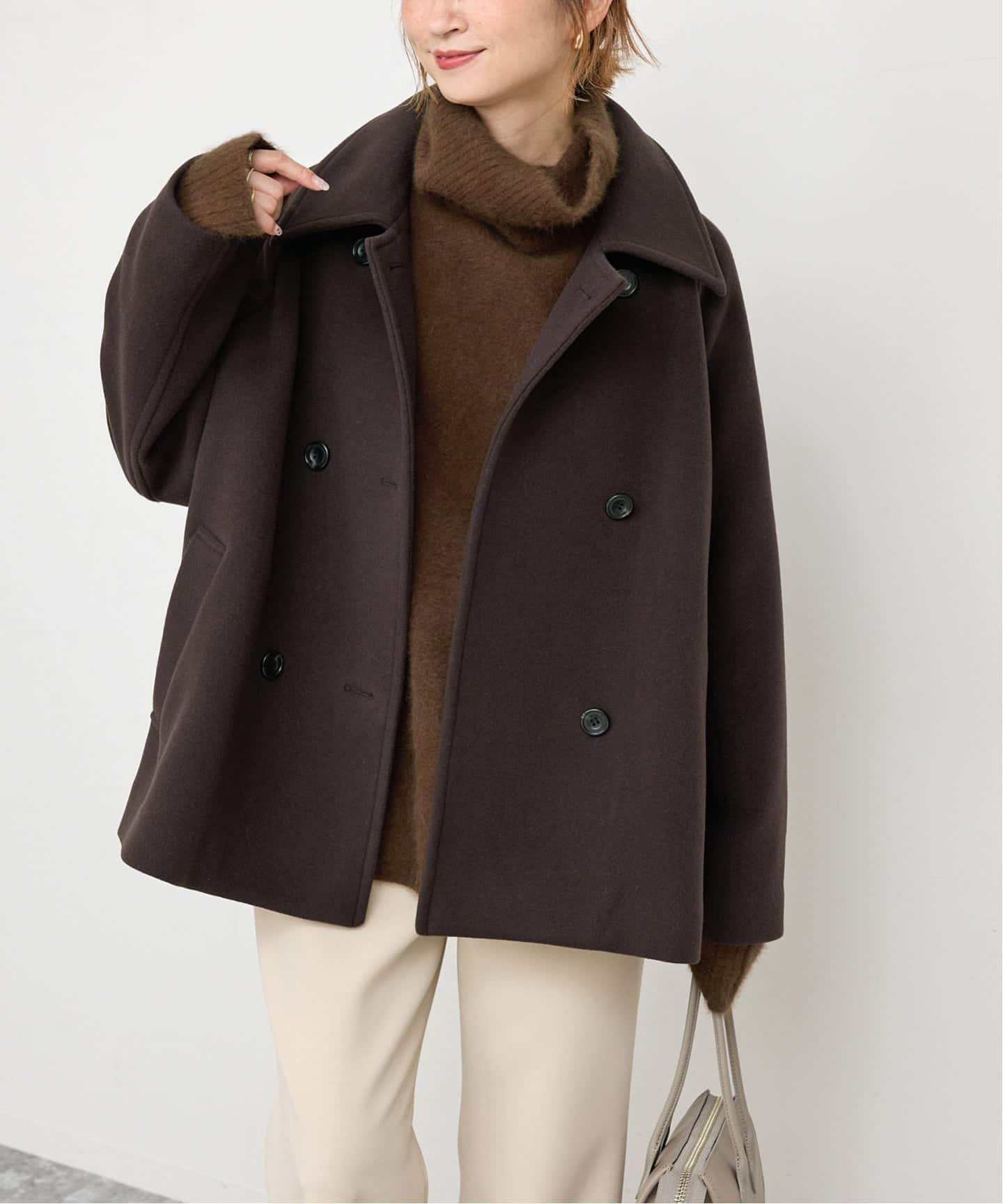 【スピック&スパン/Spick & Span】のS160スタンドカラーショートコート インテリア・キッズ・メンズ・レディースファッション・服の通販 founy(ファニー) ファッション Fashion レディースファッション Fashion for Women アウター Coat / Outerwear Collection コート・ロングコート・ピーコート Long Coats, Peacoats & More ショート Short, Short Length なめらか Smooth, Silky Texture 人気 Popular, Best Seller エレガント 上品 Elegant ビジネス 仕事 通勤 Business / Work / Commuting ブラウン|ID: prp329100004787735 ipo3291000000034748671