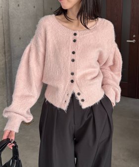 【カプリシューレマージュ/CAPRICIEUX LEMAGE】の【前後2WAY】モヘア起毛パフカーディガン 人気、トレンドファッション・服の通販 founy(ファニー) ファッション Fashion レディースファッション Fashion for Women トップス・カットソー Cut & Sew Tops カーディガン・羽織り Layered Style Cardigans おすすめ Recommended / Our Picks エアリー Airy Texture カーディガン Cardigan, Knitwear スリーブ Sleeve, Long Sleeve / Short Sleeve バランス Balance, Style Balance フレア Flare, Flared マフラー Scarf, Muffler ワイド Wide, Wide Fit 冬 Winter / This Winter |ID:prp329100004787739