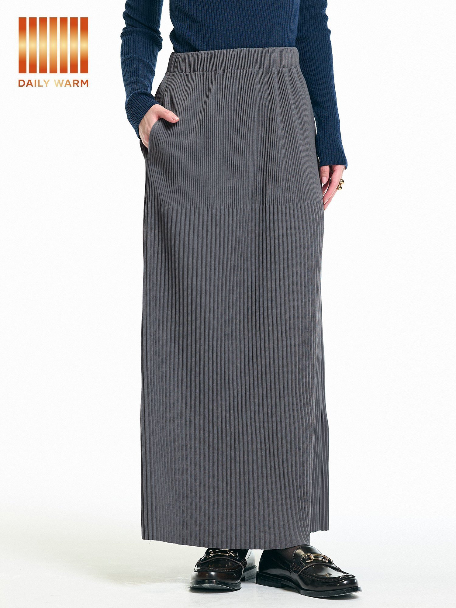 【コカ/COCA】の【DAILY WARM】裏起毛ランダムリブロングIラインスカート インテリア・キッズ・メンズ・レディースファッション・服の通販 founy(ファニー) ファッション Fashion レディースファッション Fashion for Women スカート Skirts 洗える Machine Washable シンプル Simple, Minimal ジャケット Jacket, Outerwear スウェット / スエット Sweatshirt, Sweatwear プリーツ Pleats, Pleated ポケット Pocket, Pocket Detail ロング Long, Long-Length 冬 Winter / This Winter おすすめ Recommended / Our Picks エレガント 上品 Elegant 2025年 2025 2025-2026秋冬・A/W Autumn/Winter 2025–26 AW25–26 Charcoal|ID: prp329100004787758 ipo3291000000034842517