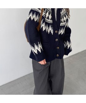 【キャナルジーン/CANAL JEAN】のEl mar ノルディックニットカーディガン 人気、トレンドファッション・服の通販 founy(ファニー) ファッション Fashion レディースファッション Fashion for Women トップス・カットソー Cut & Sew Tops ニット Knit Tops & Sweaters カーディガン・羽織り Layered Style Cardigans おすすめ Recommended / Our Picks カーディガン Cardigan, Knitwear スリーブ Sleeve, Long Sleeve / Short Sleeve ボトム Bottoms, Lower Wear ポケット Pocket, Pocket Detail |ID:prp329100004787789