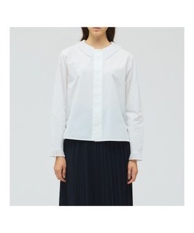 【マーコート/MARcourt】のmizuiro ind プリーツカラーシャツ 人気、トレンドファッション・服の通販 founy(ファニー) ファッション Fashion レディースファッション Fashion for Women トップス・カットソー Cut & Sew Tops シャツ・ブラウス・オフィスカジュアル Elegant Blouses & Button-Ups インナー Innerwear フロント Front, Front Design ブロード Broadcloth, Fine Cotton プリーツ Pleats, Pleated ポケット Pocket, Pocket Detail エレガント 上品 Elegant 人気 Popular, Best Seller 無地 Plain, Solid Color 長袖 Long Sleeve, Full Sleeve |ID:prp329100004787803