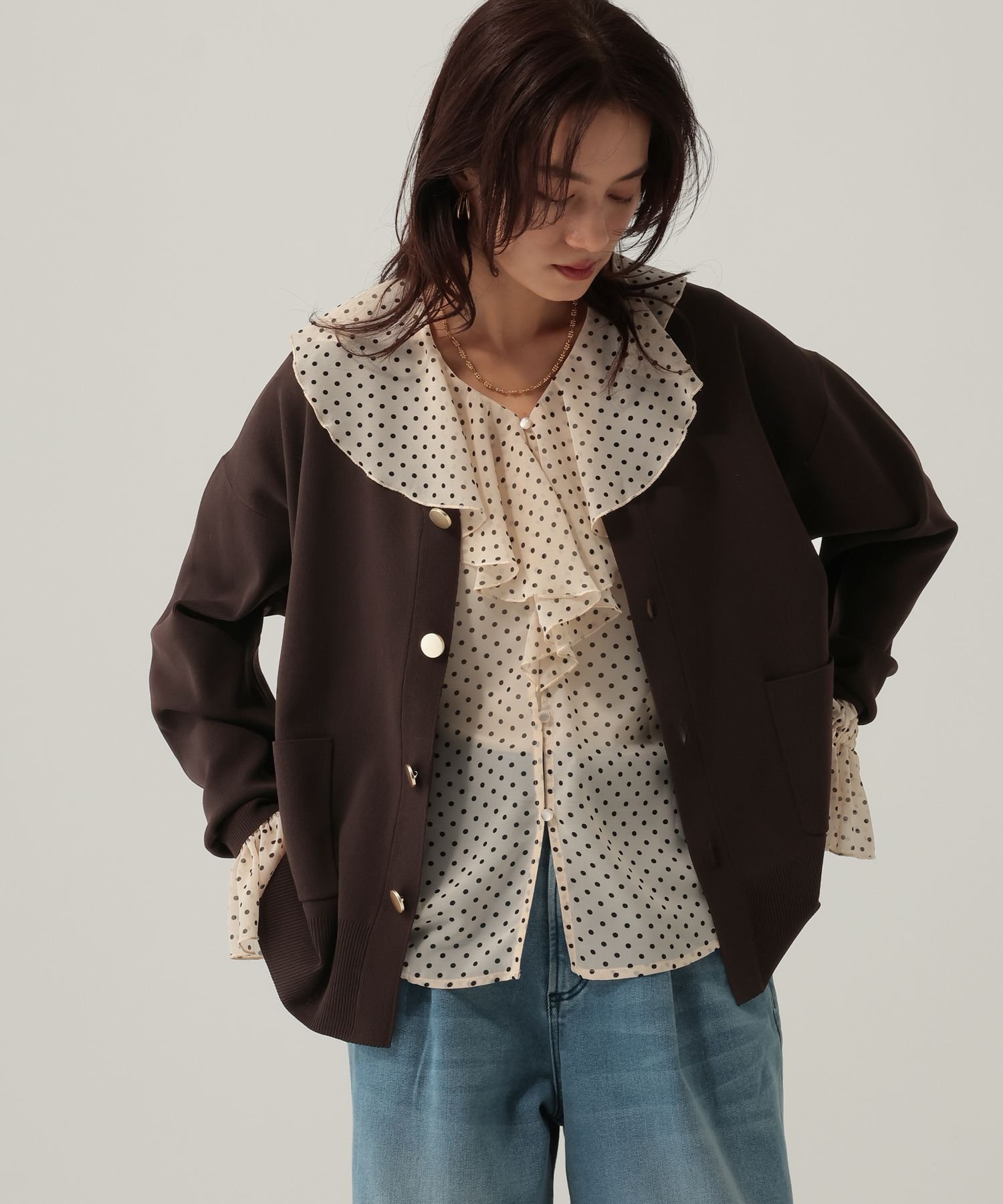 【エルーラ/Elura】のWEB限定カラー 【ランキング獲得!】もっちり立体オーバーカーディガン/327462 インテリア・キッズ・メンズ・レディースファッション・服の通販 founy(ファニー) 　ファッション　Fashion　レディースファッション　Fashion for Women　トップス・カットソー　Cut & Sew Tops　カーディガン・羽織り　Layered Style Cardigans　秋　Autumn　カットソー　Cut and Sewn Top　カーディガン　Cardigan, Knitwear　タイトスカート　Pencil Skirt, Tight Skirt　チェック　Check, Plaid, Tartan　デニム　Denim, Jeans Material　人気　Popular, Best Seller　バランス　Balance, Style Balance　フェミニン　Feminine, Girly　フレア　Flare, Flared　ボトム　Bottoms, Lower Wear　羽織　Haori, Light Jacket　リラックス　Relax, Relaxed Fit　ワイド　Wide, Wide Fit　A/W・秋冬　Autumn/Winter　エレガント 上品　Elegant　ダークブラウン|ID: prp329100004787808 ipo3291000000034831780