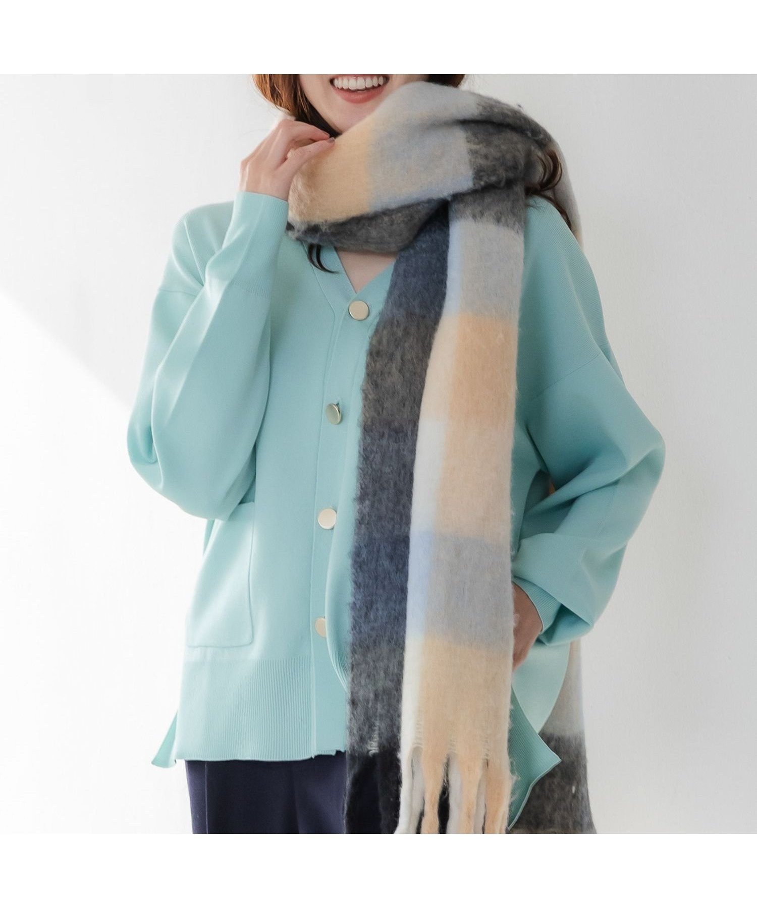 【エルーラ/Elura】のWEB限定カラー 【ランキング獲得!】もっちり立体オーバーカーディガン/327462 インテリア・キッズ・メンズ・レディースファッション・服の通販 founy(ファニー) 　ファッション　Fashion　レディースファッション　Fashion for Women　トップス・カットソー　Cut & Sew Tops　カーディガン・羽織り　Layered Style Cardigans　秋　Autumn　カットソー　Cut and Sewn Top　カーディガン　Cardigan, Knitwear　タイトスカート　Pencil Skirt, Tight Skirt　チェック　Check, Plaid, Tartan　デニム　Denim, Jeans Material　人気　Popular, Best Seller　バランス　Balance, Style Balance　フェミニン　Feminine, Girly　フレア　Flare, Flared　ボトム　Bottoms, Lower Wear　羽織　Haori, Light Jacket　リラックス　Relax, Relaxed Fit　ワイド　Wide, Wide Fit　A/W・秋冬　Autumn/Winter　エレガント 上品　Elegant　【新色】ミント72|ID: prp329100004787808 ipo3291000000034831781